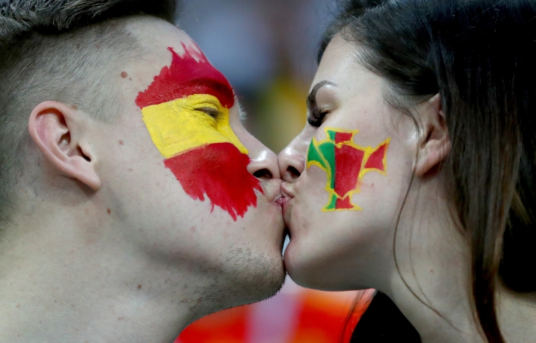Феновете на Испания срещу Португалия
