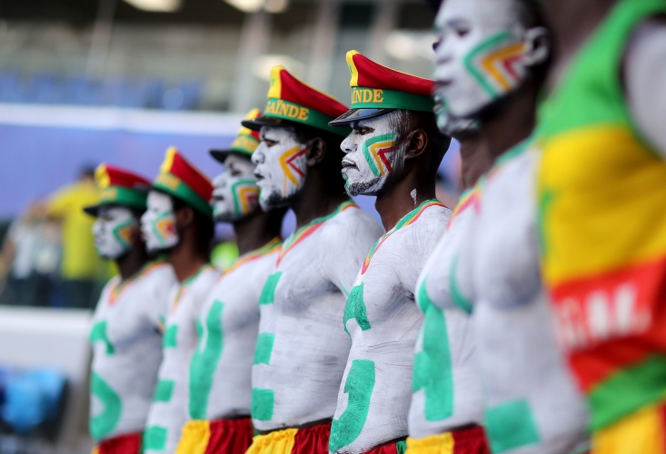 Феновете на Сенегал за мача с Колумбия