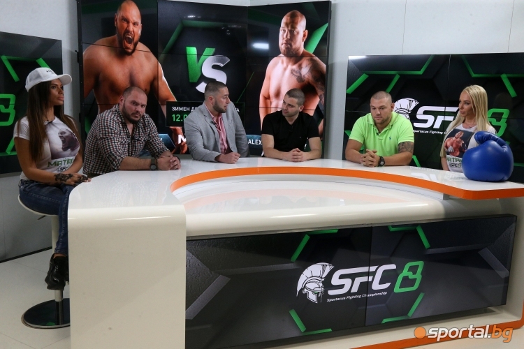 Александър Цонев vs. Цветан Чолев с "ринг момичетата" на SFC в студиото на Sportal